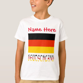 Camiseta Bandeira Personalizada da Alemanha Menino Patrimôn