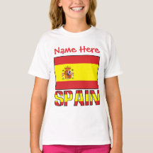 Bandeira Personalizada da Espanha Meninas Herança