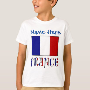 Camiseta Bandeira Personalizada da França Meninos Herança