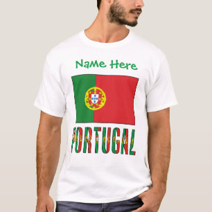 Camiseta Bandeira Personalizada de Portugal Herança Masculi