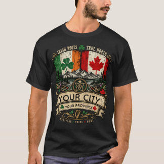 Camiseta Bandeira personalizada irlandesa canadense Cidade
