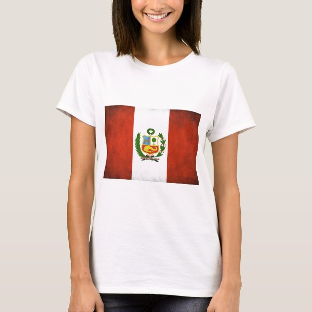 Camiseta Bandeira peruana com emblema (Frente)