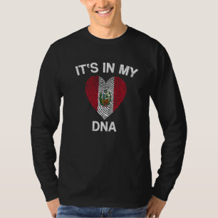 Camiseta Bandeira Peruana Está Na Minha Bandeira Do Dna Per