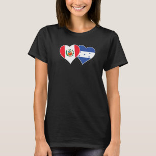 Camiseta Bandeira peruana hondurenha ama o coração de Hondu