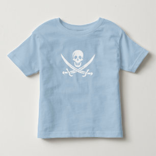 Camiseta Bandeira Pirata Caveira Espadas Cruzadas