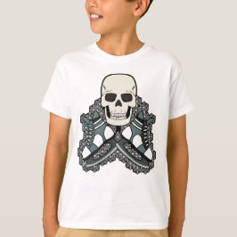 Camiseta Bandeira Pirata Jolly Roger de Crânio de Patinação