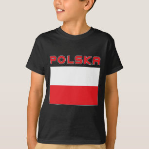 Camiseta Bandeira polonesa com Polska