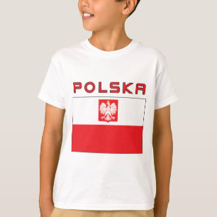Camiseta Bandeira polonesa do falcão com Polska