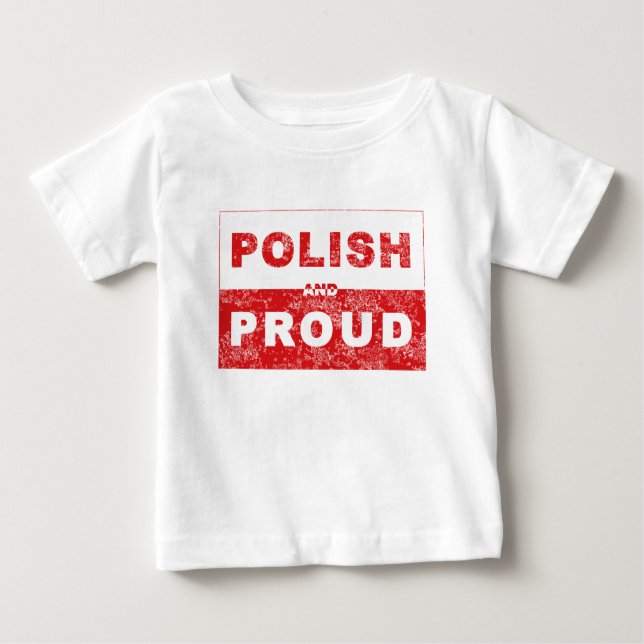 Camiseta Bandeira polonesa e orgulhosa (Frente)