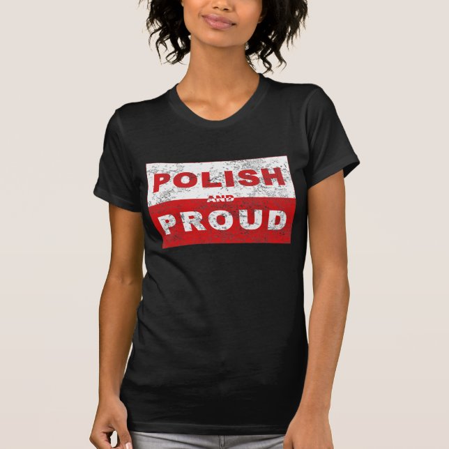 Camiseta Bandeira polonesa e orgulhosa (Frente)