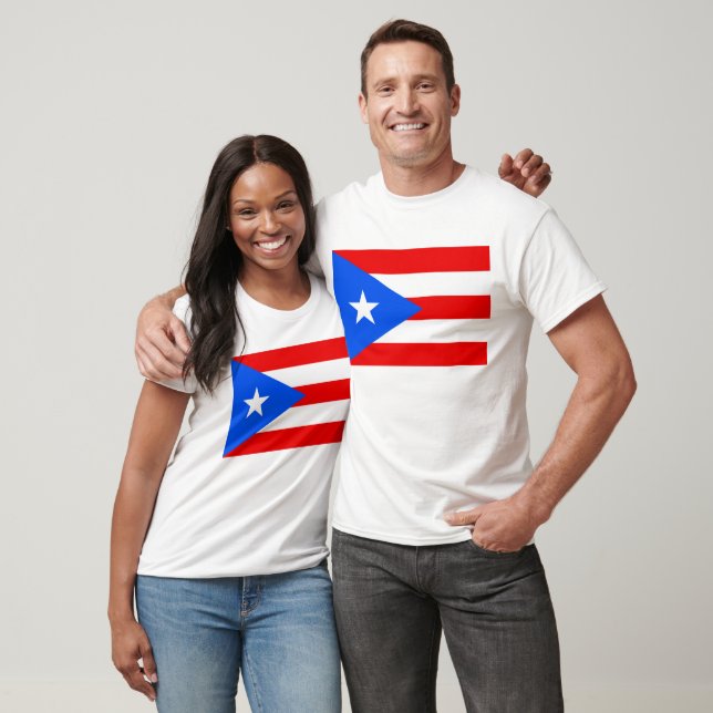 Camiseta bandeira Porto Rico (Unissex)