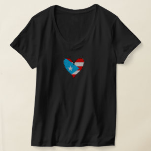Camiseta Bandeira Porto Rico   Boricua Heart, Porto Rico