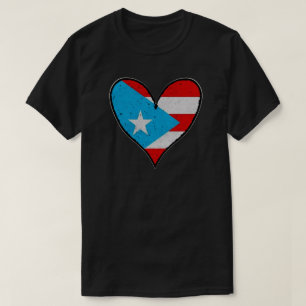 Camiseta Bandeira Porto Rico   Boricua Heart, Porto Rico