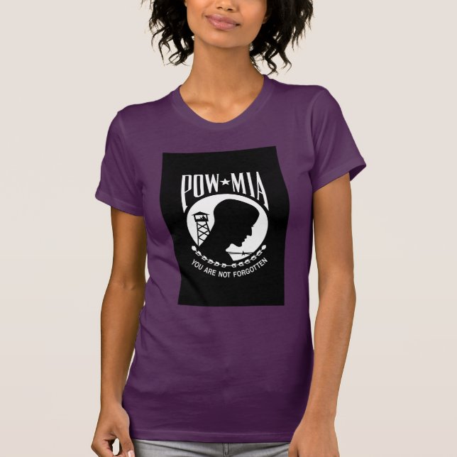 Camiseta Bandeira POW MIA: Soldados desaparecidos da Guerra (Frente)