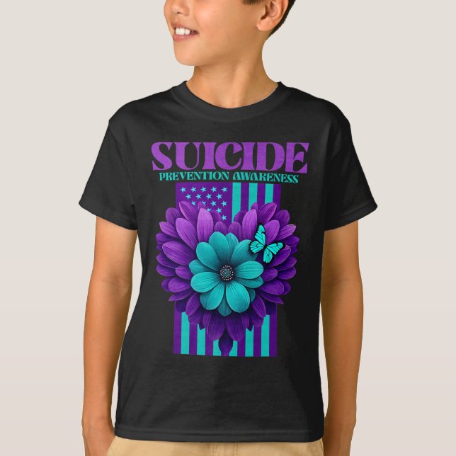 Camiseta Bandeira Premium de Conscientização sobre Prevençã (Frente)