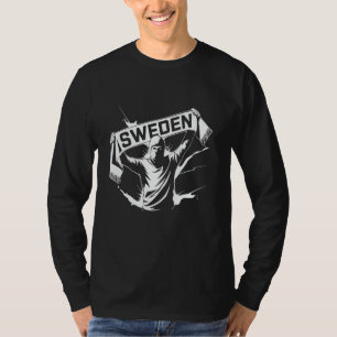 Camiseta Bandeira Presente Suécia Sverige Vintage Suécia Ma