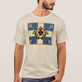 Camiseta Bandeira Quebeque antiga Carrilhão Sacré-Cœur