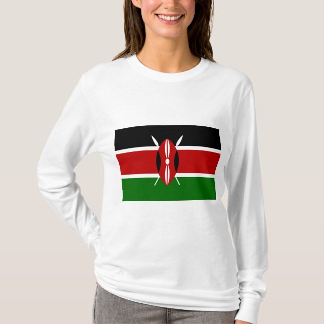 Camiseta Bandeira Quênia (Quênia) (Frente)