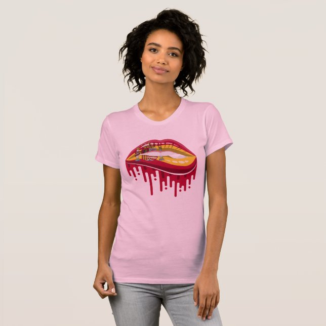Camiseta bandeira raiz orgulho lábios Espanha (Frente Completa)