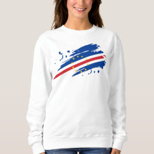 Camiseta Bandeira Rasgada de Cabo Verde