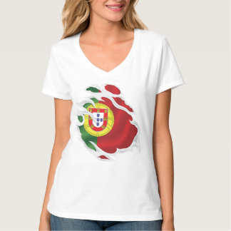 Camiseta Bandeira Rasgada de Portugal