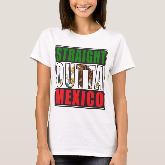 Camiseta Bandeira reta de Outta México (Frente)