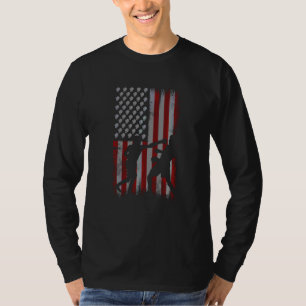 Camiseta Bandeira Retro-Americana Para Esportes De Boxer Me