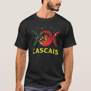 Camiseta Bandeira Retro da Cidade Portuguesa de Cascais Por