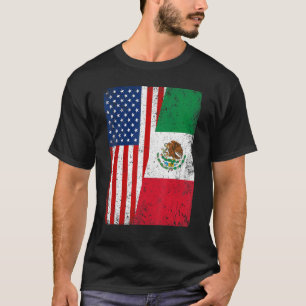 Camiseta Bandeira Retroamericana e Bandeira do México Patri