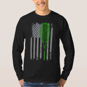 Camiseta Bandeira Retroamericana Vintage com Tênis Racket D
