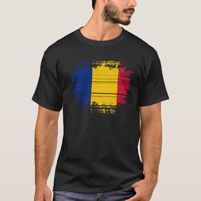 Camiseta Bandeira romena (Frente)