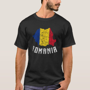 Camiseta Bandeira Romena: Homens Afetados Europeus W