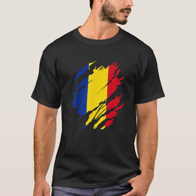 Camiseta Bandeira romena Romênia (Frente)