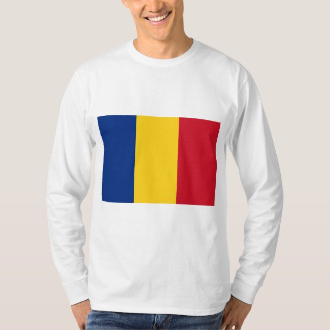 Camiseta Bandeira romena (Romênia) (Frente)