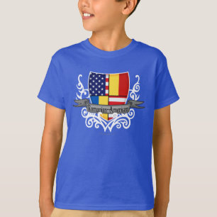 Camiseta Bandeira Romeno-Americana do protetor