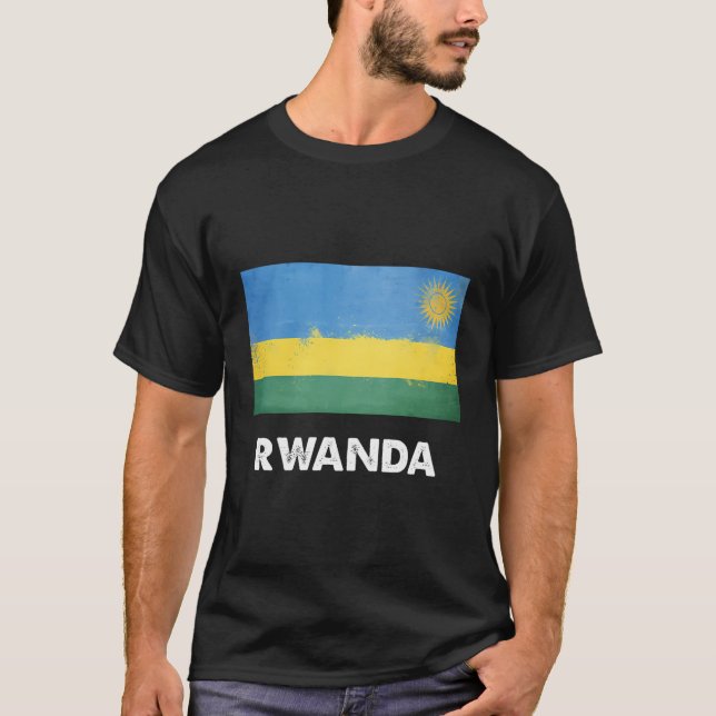 Camiseta Bandeira Ruanda Ruanda Ruanda (Frente)