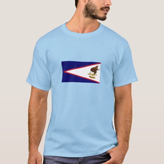Camiseta Bandeira Samoa Americana Patriótica (Frente)