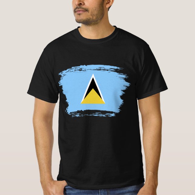 Camiseta bandeira santo Lúcia (Frente)