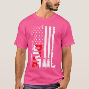 Camiseta Bandeira Scuba Merging Gear American Scuba Diver D