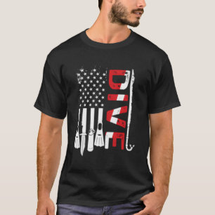 Camiseta Bandeira Scuba Merging Gear American Scuba Diver D