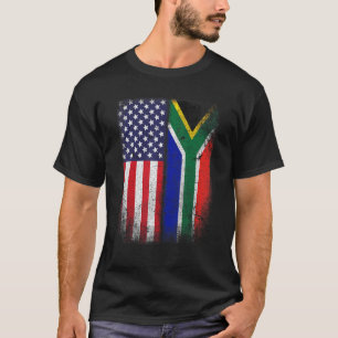 Camiseta Bandeira sul-africana África do Sul Usa Ameri