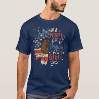 Camiseta Bandeira Sunflower US Num Cheio Mundial De Avós