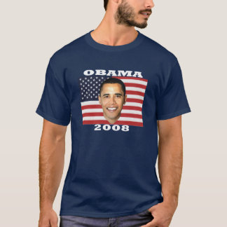 Camiseta Bandeira T escuro de Obama