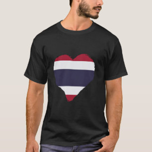 Camiseta Bandeira Tailândia Orgulho Tailandês Bandeira Hear