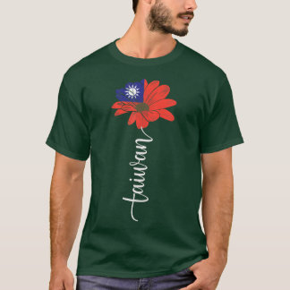 Camiseta Bandeira Taiwan Sunflower Vintage Taiwan Lover Tai