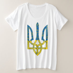 Camiseta Bandeira texturizada ucraniana das cores da Ucrâni