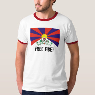 Camiseta Bandeira tibetana, TIBET LIVRE