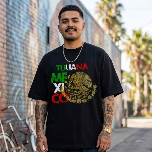 Camiseta Bandeira Tijuana México  (Tijuana Mexico Flag T-Shirt)
