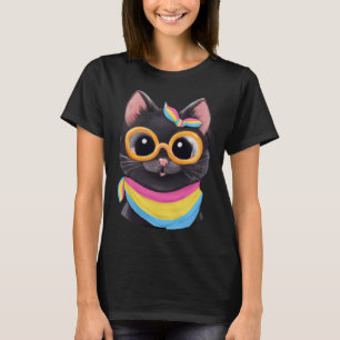 Camiseta Bandeira transexual Cores de um Gato Grito para a
