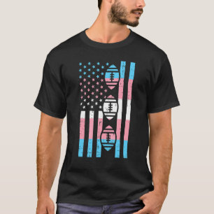 Camiseta Bandeira Transgênero Bandeira Americana do Orgulho